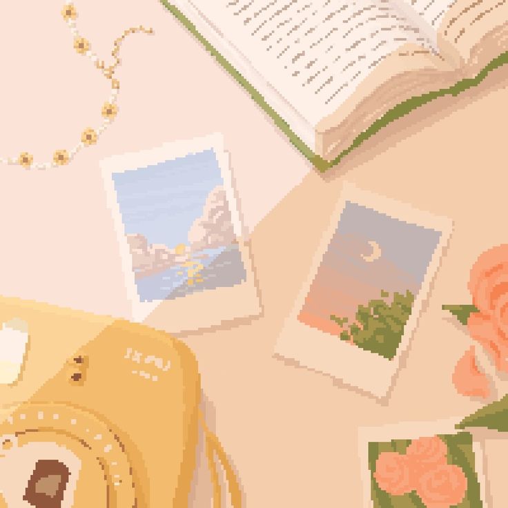 Книга, фотоаппарат, фотографии